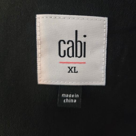 Cabi Black Tan Ditsy Floral Knee Length Sheer Sleeves Women's Shift Dress  XL - Picture 5 of 6